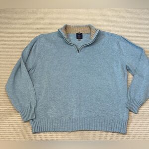 Bills Khaki Blue 3/4 Zip Up Cotton Sweater